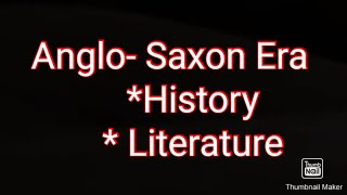 AngloSaxon Era  History of English Literature BS 1st Semester [upl. by Assilac171]