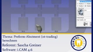 Dentaltechnik CADCAMTeaser  Preform Abutment in der iCAM 46 berechnen [upl. by Mikah]