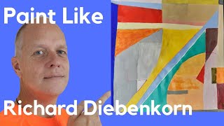 Paint like Richard Diebenkorn Ocean Park Series  American abstract painting [upl. by Gosser]