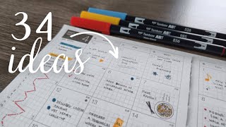 34 Ways to Use the Monthly Pages of Your Planner  bonus sidebar ideas [upl. by Niliac]