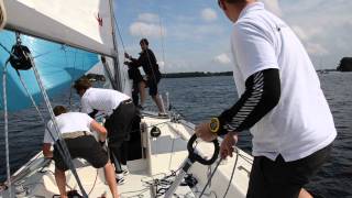 Crash at Matchrace Svendborg 10aug 2013 [upl. by Lumbye]