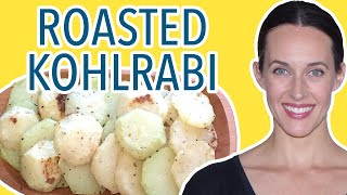 Roasted Kohlrabi Easy Recipe  How to clean and cook kohlrabi [upl. by Lucilia]