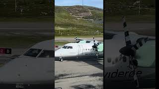 Dash8 100200 Arrival at Hammerfest Airport shorts [upl. by Sremmus]