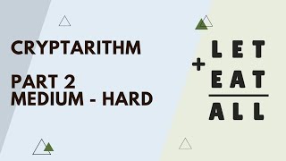 CRYPTARITHM PART 2 LEVEL 11  20 MEDIUM TO HARD [upl. by Ytsur]