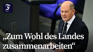 Scholz gibt Regierungserklärung ab [upl. by Adah]