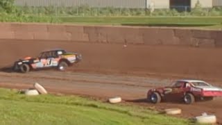 shawano speedway stock car Heat 3 62924 [upl. by Kaehpos]