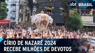 Círio de Nazaré atrai milhões de devotos e turistas em Belém  SBT Brasil 141024 [upl. by Akcimahs]