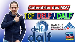 Calendrier Rendez Vous TCF DELFDALF 20212022  Démarche Campus France visa étude Walid PH [upl. by Libbey157]