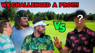 WE CHALLENGED A PROFESSIONAL GOLFER [upl. by Mariken150]