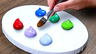 Easy Acrylic Painting Technique｜AMAZING ASMR Acrylic Painting [upl. by Enilesoj]