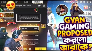 Gyan Gaming ভাইয়া live এর মধ্যে i love you বললো Zara gaming কে😱Live এর মধ্যে i love You prank করলো🤣 [upl. by Stinson]