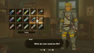 Howto Dye Armor  The Legend of Zelda Breath of the Wild [upl. by Iduj]