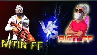 Nitin FF vs riot ff 💀 custom 1vs2 😨 challenge match free fire max video freefire riotff nitinff [upl. by Volnak625]