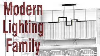 CeilingBased Lighting Fixture with Adjustable Height in REVIT 💡 [upl. by Frymire]