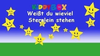 Weißt du wieviel Sternlein stehen  Kinderlieder zum Mitsingen  KIDDYBOX TV [upl. by Iona845]