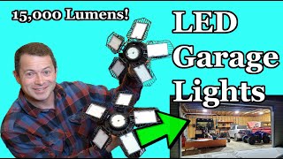 ✅ Deformable LED Garage Lights  Super Bright 15k Lumens  Easy Install Screw in  150w [upl. by Anemaj]