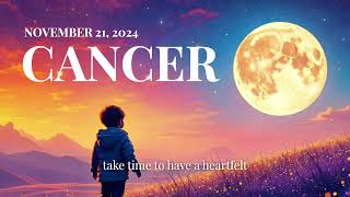 Cancer Daily Horoscope November 21 2024  Emotional Insights amp Lucky Numbers Revealed [upl. by Brandes]