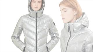 Bogners Sassy D Womens Ski Jacket in Silver  A Closer Look [upl. by Ahsenra]