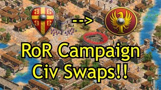 Return of Rome Campaign Civilization Swaps  AoE2 DE [upl. by Saerdna]