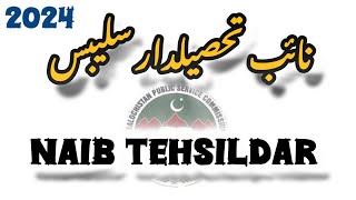 Naib Tehsildar Exam Syllabus Naib Tehsildar Posts Syllabus Balochistan Public Service Commission [upl. by Josler]