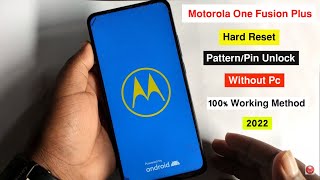 Motorola One Fusion Plus PatternPinPassword Unlock  Factory Reset Motorola One Fusion Plus [upl. by Dorren]