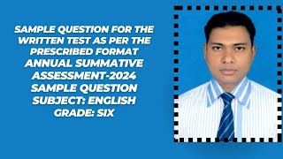 Annual Summative Assessment2024 Sample Question Subject EnglishGrade Six [upl. by Friedland]