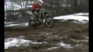 Kawasaki Kx 125 2 stroke  hill climb on very wet weather SMC [upl. by Nnyloj]