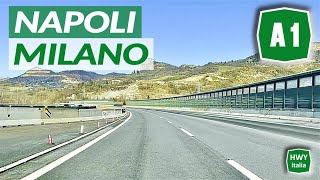 A1 Autostrada del Sole  Percorso completo  NAPOLI  MILANO [upl. by Jarv]