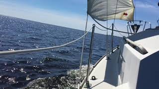 Winter sailing On Barnegat Bay New Jersey [upl. by Htedirem886]