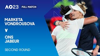 Marketa Vondrousova v Ons Jabeur Full Match  Australian Open 2023 Second Round [upl. by Octavia930]