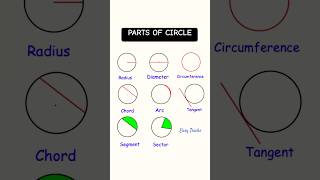 Parts of the Circle mathsclass circle shorts shortvideo shortsfeed [upl. by Mesics239]