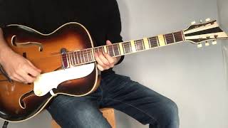 Hoyer all solid archtop guitar 1950s with DeArmond  demo [upl. by Frans]