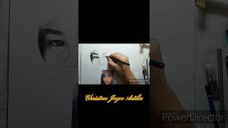 Christine Joyce Astilla  Charcoal Portrait Drawing [upl. by Borek755]