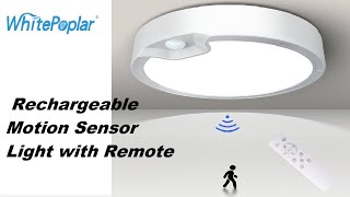 WhitePoplar Rechargeable Motion Sensor Closet Light with Remote [upl. by Hoshi]