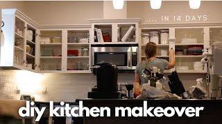 DIY Kitchen Makeover In 14 Days  Building A Custom Dining Table From Scratch [upl. by Ariday]