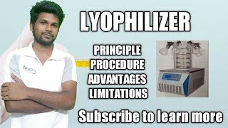 LYOPHILIZER  ENGLISH PRINCIPLE  PROCEDURE  ADVANTAGES  BPHARM SEM 5  INDUSTRIAL PHARMACY [upl. by Munsey]