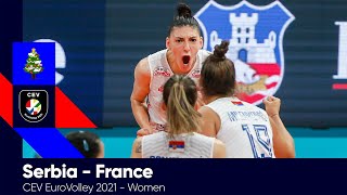 Serbia vs France I CEV EuroVolley 2021 Women I Holidays Special [upl. by Boykins]