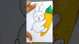 How to draw a bunny drawing viralart cute drawingtutorial music [upl. by Sad542]