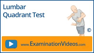 Lumbar Quadrant Test Kemps Test [upl. by Diarmid903]