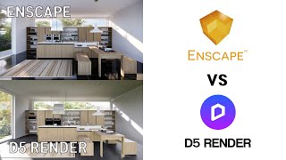 REALTIME RENDERING  Enscape vs D5 Render [upl. by Hsiwhem]