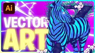 Processo de Ilustração Digital com Photoshop e Illustrator  Desenhando uma Zebra [upl. by Egoreg]