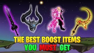 AQW YOU MUST HAVE THESE MAX  BOOST ITEMS [upl. by Hairaza]