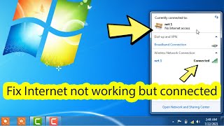 Fix windows 7 no internet access but connected ethernet [upl. by Groome]