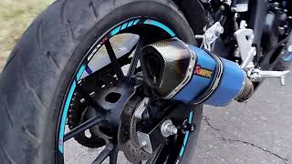 AKRAPOVIC EXHAUST GSXR 125 withno dbkiller [upl. by Ymij]