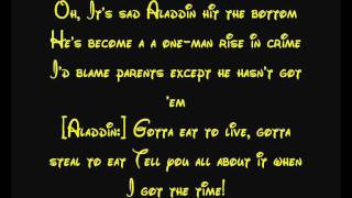 One Jump Ahead  Aladdin Lyrics [upl. by Oika]