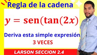 Derivada de una Función Trigonométrica Dentro de Otra por REGLA de la CADENA  sentan2x [upl. by Abocaj]