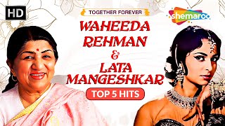 Best of Waheeda Rehman amp Lata Mangeshkar  Bollywood Old Hindi Songs  Video Jukebox filmigaane [upl. by Nylaf]