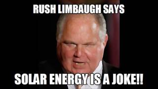 Rush Limbaugh Says Solar Energy is a Joke [upl. by Laehctim]