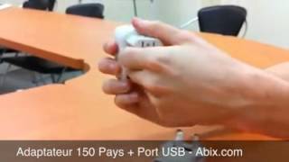 Adaptateur universel 150 Pays  port USB  ABIXfr [upl. by Leschen140]