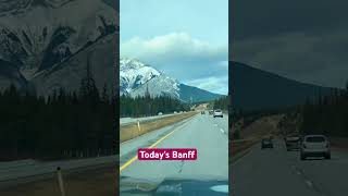 Today’s Banff…canada travel canadaadventure canadiannationalpark mountains explorealberta [upl. by Asi]